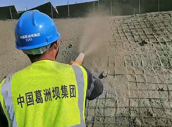 葛洲壩集團(tuán)液壓濕噴機施工視頻